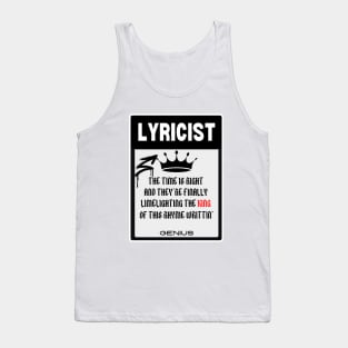 Cool Lyricist Genius Tank Top